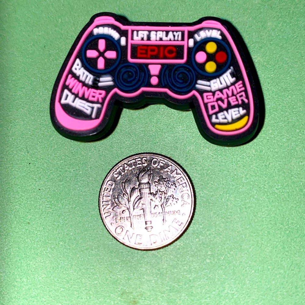 (10 for $15) Different Colors & words Game controller Gamer Crocs Shoe Charms